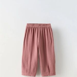 Zara Kids Pink Textured Pants